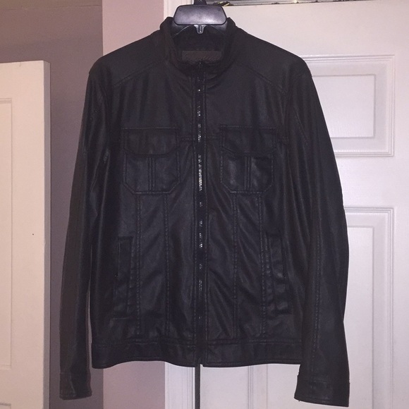 excelled vintage Other - Black Faux Leather Jacket size Small like new